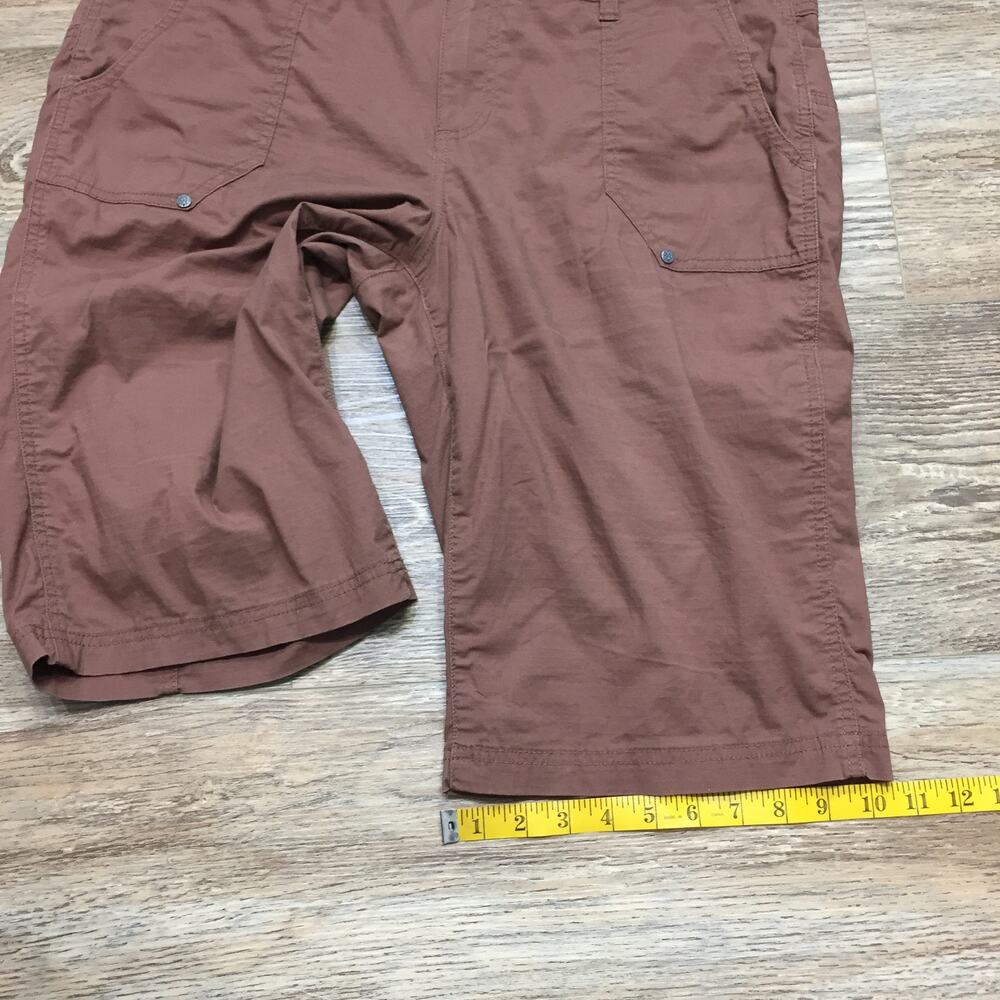 PrAna Outdoor Hiking Bermuda Shorts 14 Brown Organic Cotton Granolagirl Earthy - Picture 7 of 9